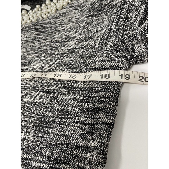Karl Lagerfeld women top tweed grey with Pearl beads size S - Picture 10 of 12